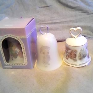 2#Precious moments porcelain bells#free Grandma's home bell#bundle
